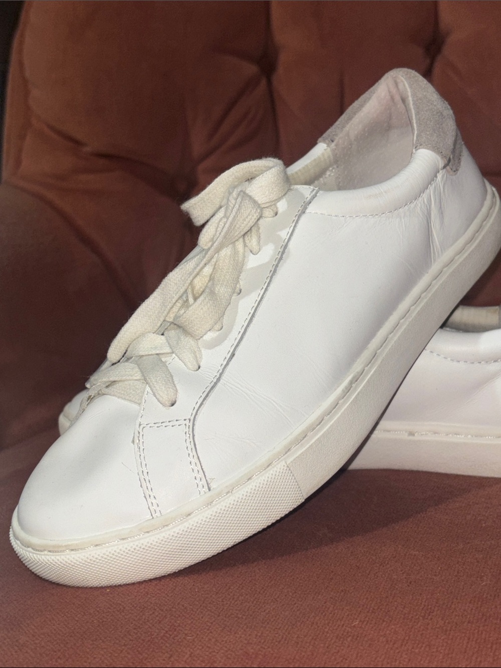 Sam Edelman low top white classic sneakers suede‎ back y2k style shoe women’s 7